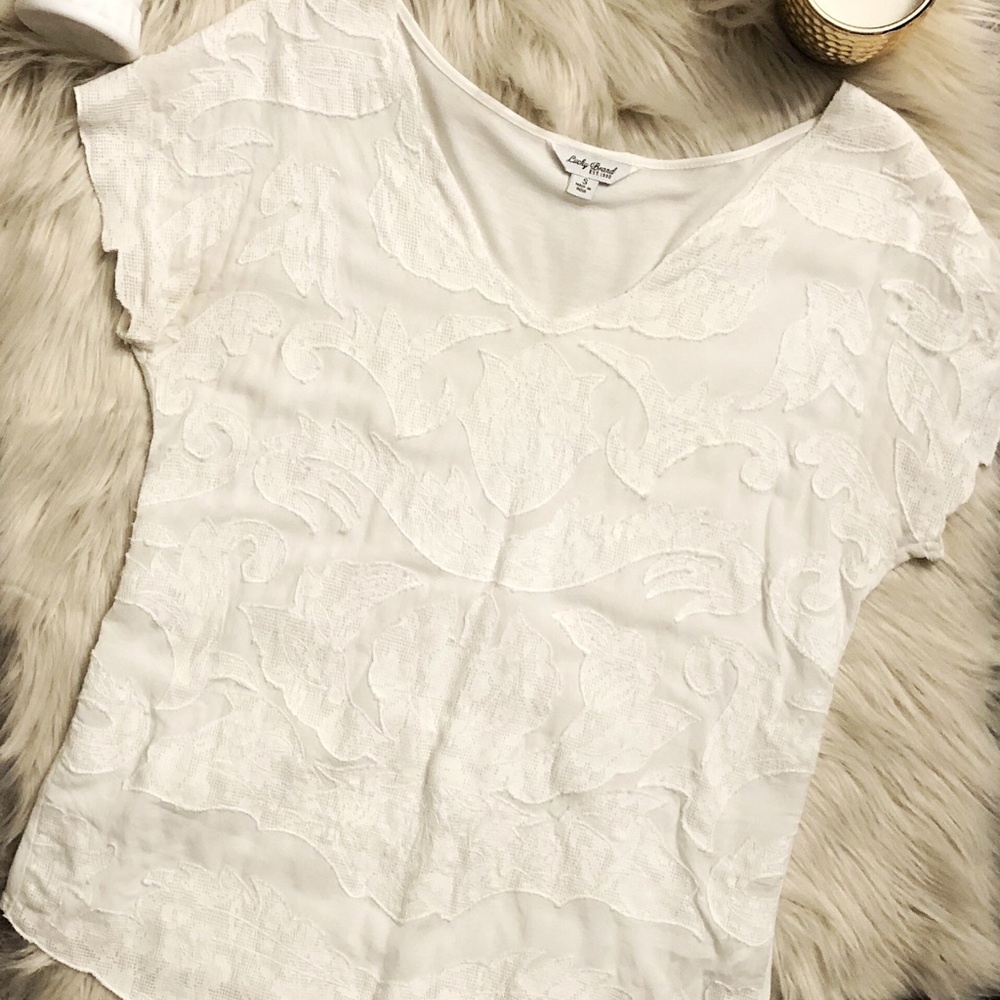 Lucky Brand Appliqué Top